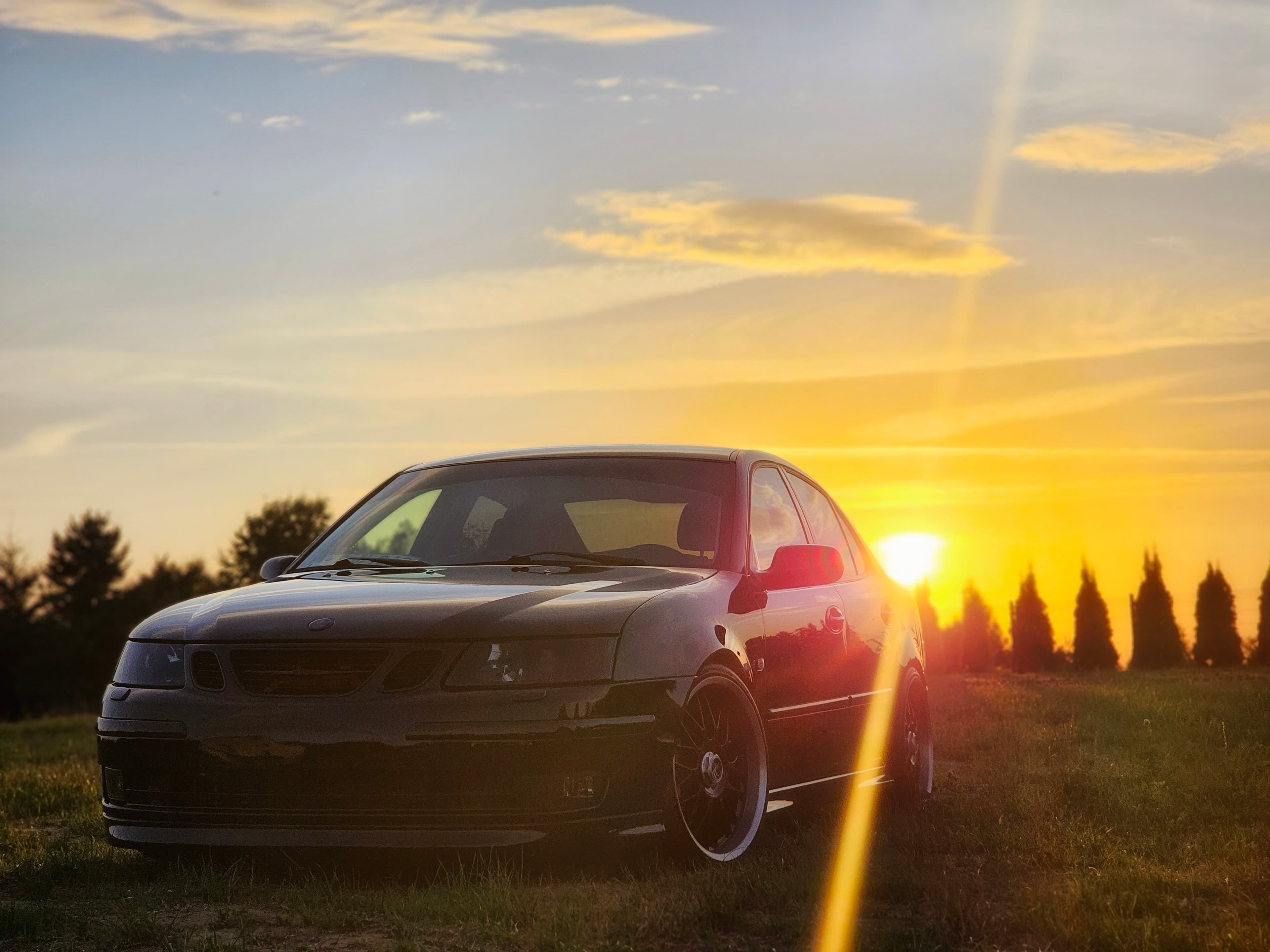 Saab 9-3 - detailing, przyciemnianie, lampy PPF 70%