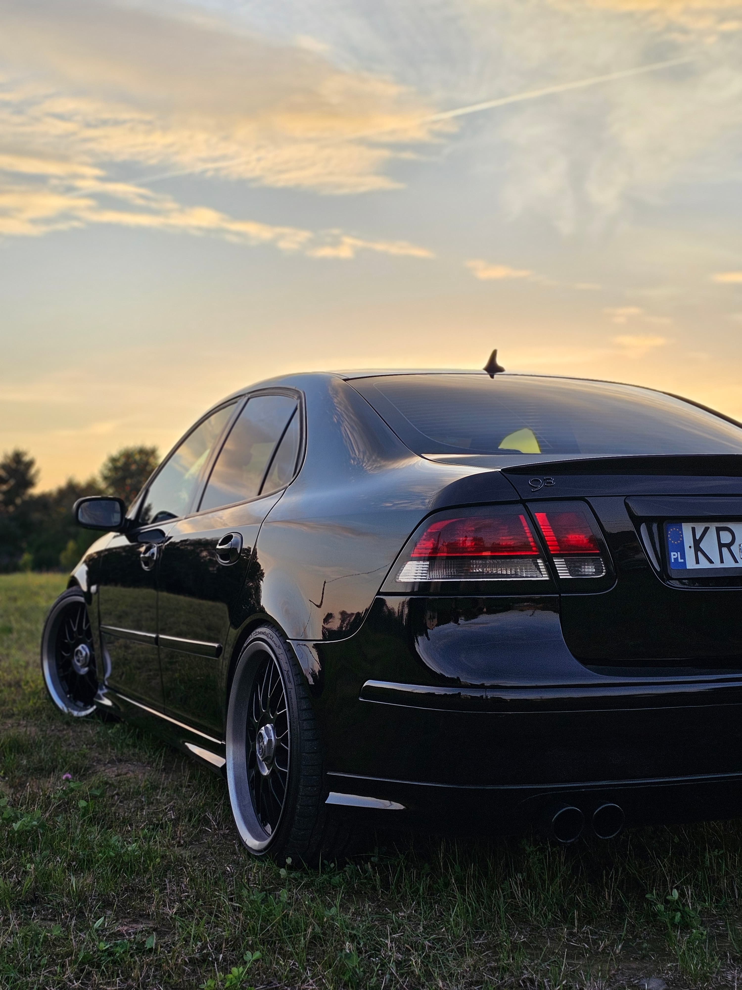 Saab 9-3 - detailing, przyciemnianie, lampy PPF 70%